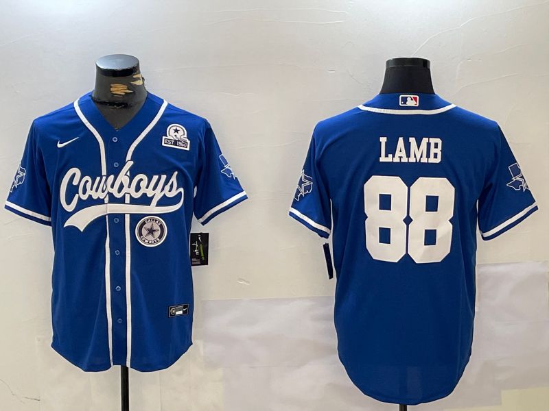 Men Dallas Cowboys #88 Lamb Blue Joint Name 2024 Nike Limited NFL Jersey style 9304->indianapolis colts->NFL Jersey